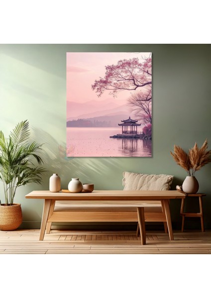Kanvas Dikey Duvar Tablosu Kanvas Japonya Pembe Gökyüzü Ev Ofis Salon Modern Duvar Tablosu modelleri