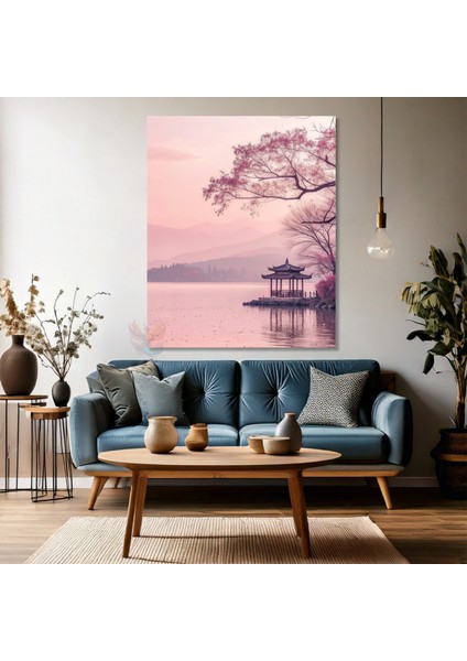 Kanvas Dikey Duvar Tablosu Kanvas Japonya Pembe Gökyüzü Ev Ofis Salon Modern Duvar Tablosu fırsatları