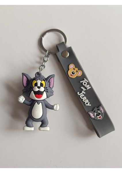 "tom % Jerry Silikon Anahtarlık 2'li Set - Çizgi Film Karakterli Hediyelik Ürün" modelleri