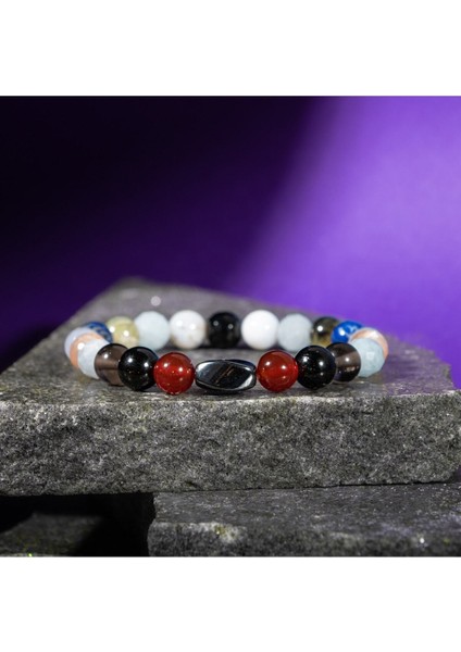 Çok Renkli 8mm Hematit Taşlı Burç Bileklik fiyatları