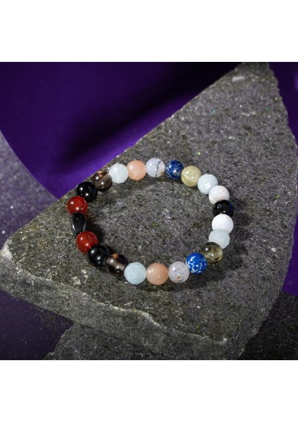 Çok Renkli 8mm Hematit Taşlı Burç Bileklik fırsatları