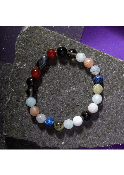 Çok Renkli 8mm Hematit Taşlı Burç Bileklik