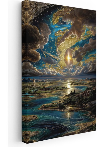 Kanvas Dikey Duvar Tablosu Kanvas Fantastik Gökyüzü Ev Ofis Salon Modern Duvar Tablosu fiyatları