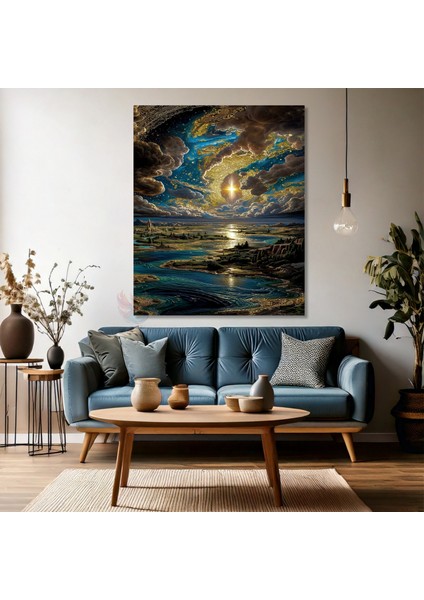 Kanvas Dikey Duvar Tablosu Kanvas Fantastik Gökyüzü Ev Ofis Salon Modern Duvar Tablosu fırsatları