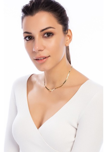 Yassı Zincir Sarı Yaldızlı 45 Cm, Şık ve Zarif Takı Aksesuarı