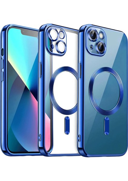 Ds-Derin Newface Iphone 13 Kılıf Kross Magneticsafe Kapak - Lacivert