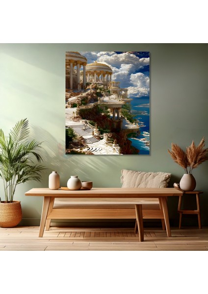 Kanvas Dikey Duvar Tablosu Kanvas Antik Şehir Manzara Ev Ofis Salon Modern Duvar Tablosu modelleri