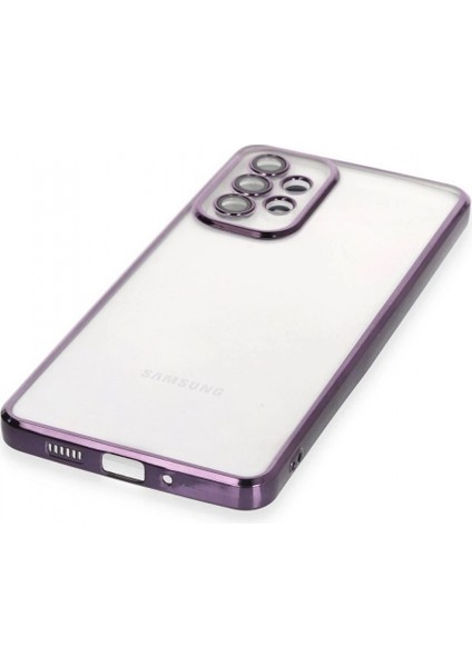 Samsung Galaxy A73 5g Kılıf Lensli Silikon - Mor fırsatları