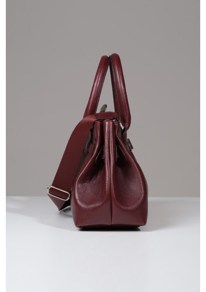 Kadın Kosta Deri Shopper Çanta Bordo modelleri