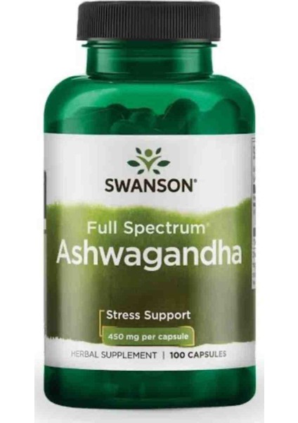 Swanson Ashwagahnda Hint Ginsengi 60 Kapsül