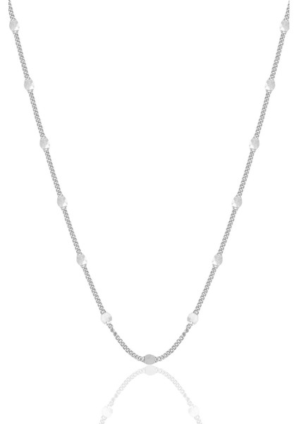 Parlak Gümüş Pullu Zincir, Şık ve Zarif Takı Seçeneği fırsatları