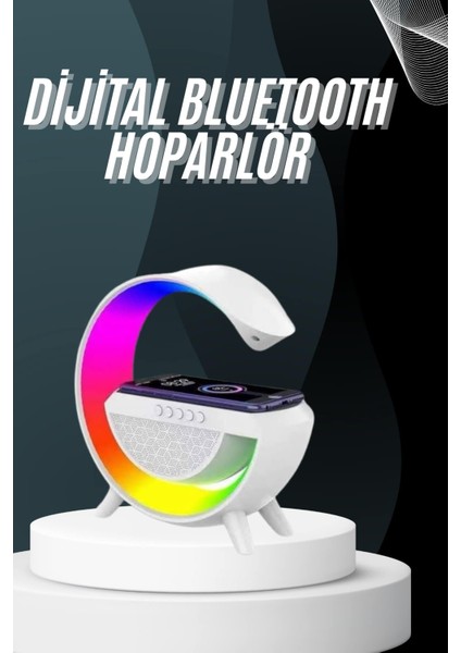 Ds-Derin Bluetooth Hoparlör G Şekli Atmosfer Akıllı Rgb Lamba Wireless Kablosuz Şarj
