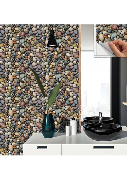 Çakıl Desenli Kendinden Yapışkanlı Pvc Karo 30X30CM, 33 Adet, 3m² Renkli fırsatları