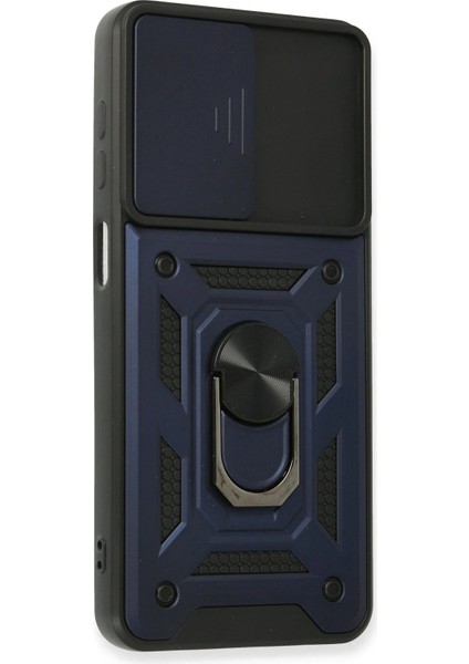 Ds-Derin Newface Samsung Galaxy A22 Kılıf Pars Lens Yüzüklü Silikon - Lacivert fiyatları