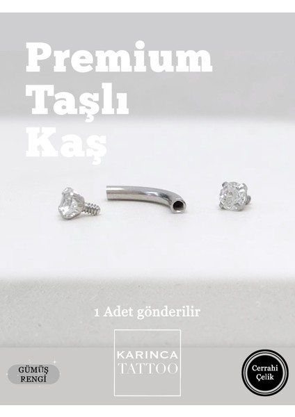 Şık Taşlı Gold Veya Gümüş Piercing, Kaş, Rook, Conch, Helix, Septum, Nipple, Kulak fiyatları