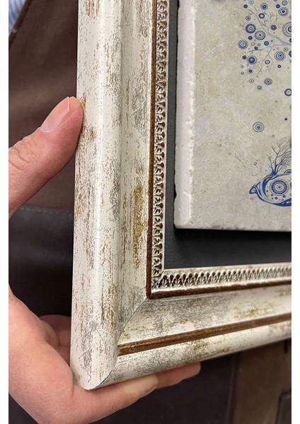 Renkli Taşlı Ağaç Çerçeveli Duvar Dekoru 30X30 cm indirimleri