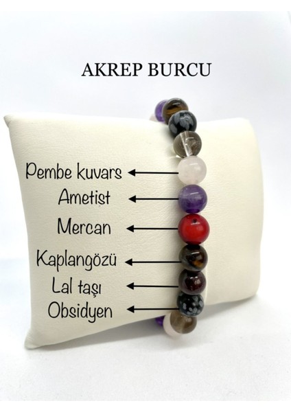 Şık Bej Akrep Burcu Bileklik, Zarif ve Anlamlı Takı Seçeneği