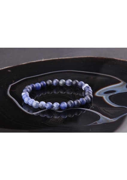 Doğal Taş Mavi Bileklik, Sertifikalı, 6 Mm, Şık ve Zarif Takı indirimleri