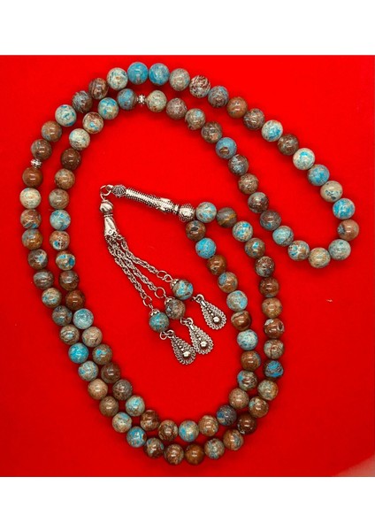 Renkli Doğaltaş Kruzoku 99'luk Namaz Tesbihi 8mm Doğal Taş Ürün fiyatları