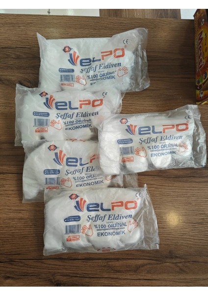 Pe Eldiven - Şeffaf Eldiven - Tek Kullanımlık Eldiven - Plastik Eldiven - 500 Adet 5 Paket fırsatları