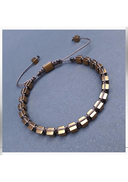Doğal Taş Bileklik, Bakır Renk Hematit, Erkek ve Kadın, Ayarlanabilir, Şıklık ve Doğallık fiyatları