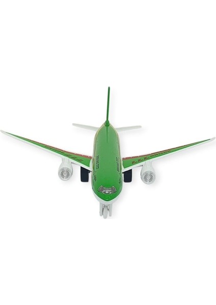Çek Bırak Sesli Işıklı Metal Uçak - 180 - Yeşil modelleri