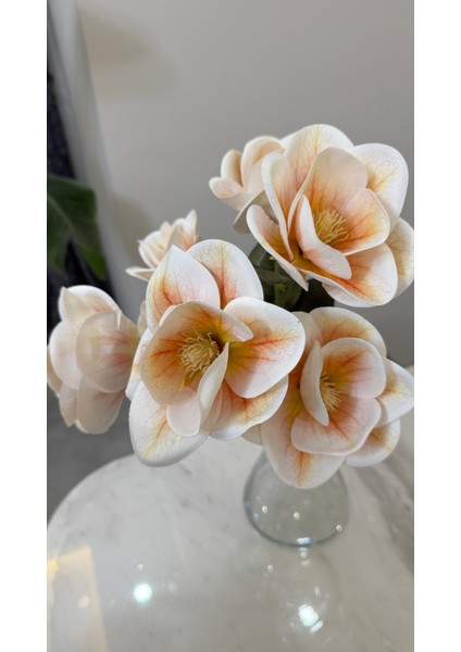 Yapay Islak Dokulu Ekru Renk Manolya 7 Kafalı Tek Dal fiyatları