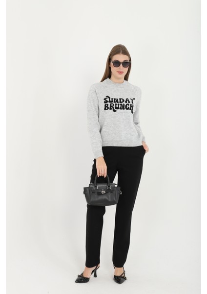 Kadın Gold Düğmeli Baklava Desen Bisiklet Yaka Hırka