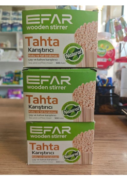 Tahta Ahşap Karıştırıcı Çay Kaşığı 3 Kutu 1500 Adet