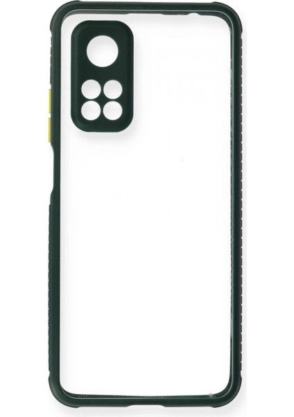 Xiaomi Mi 10T Pro Kılıf Miami Şeffaf Silikon - Koyu Yeşil fiyatları