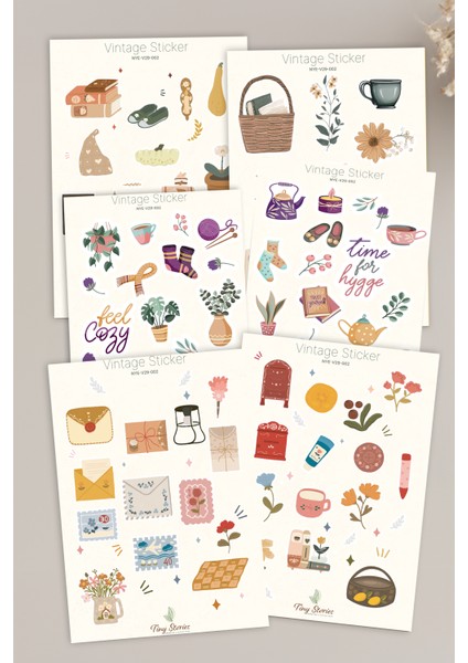 Vintage Sticker Set / 6 Sayfa