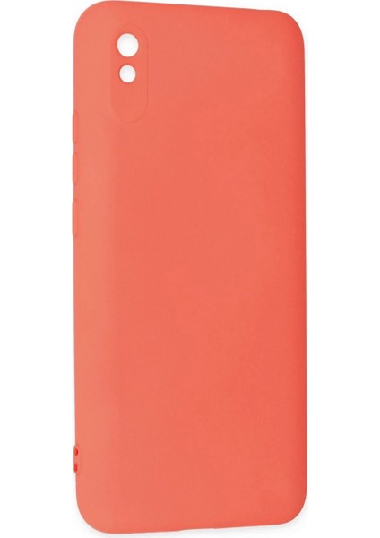 Xiaomi Redmi 9A Kılıf Nano Içi Kadife Silikon - Turuncu modelleri