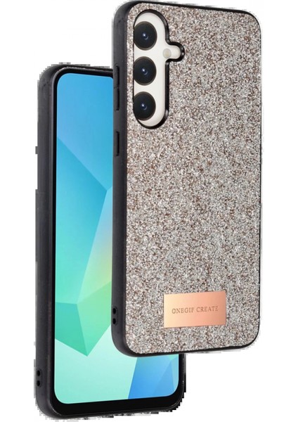 Samsung Galaxy A26 Bright Simli Kapak - Gold