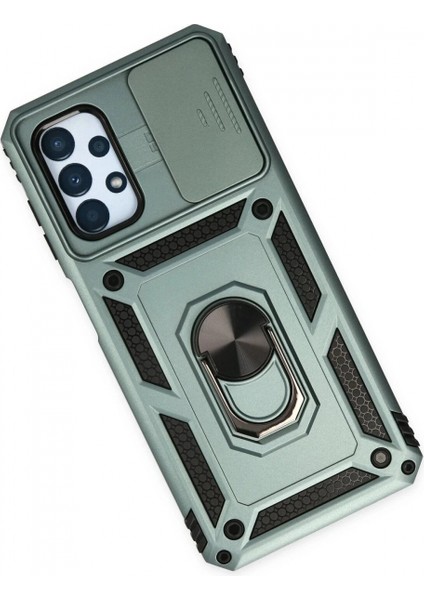 Samsung Galaxy A23 4g Kılıf Pars Lens Yüzüklü Silikon - Yeşil modelleri