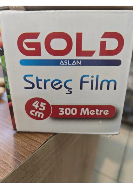 gold gıda streç film 300 m * 45 cm 8 mikron kutulu kayar bıçaklı