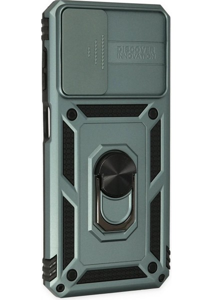 Samsung Galaxy A33 5g Kılıf Pars Lens Yüzüklü Silikon - Yeşil fiyatları