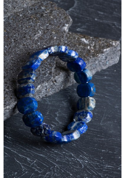 Doğal Lapis Lazuli Taşlı Geniş Kesim Bileklik, Sertifikalı, Renkli ve Şık Tasarım modelleri
