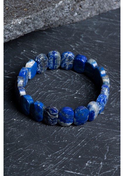 Doğal Lapis Lazuli Taşlı Geniş Kesim Bileklik, Sertifikalı, Renkli ve Şık Tasarım fırsatları