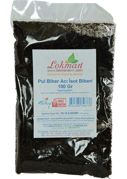 Pul Biber Acı Isot Biberi 100 gr Paket fiyatları