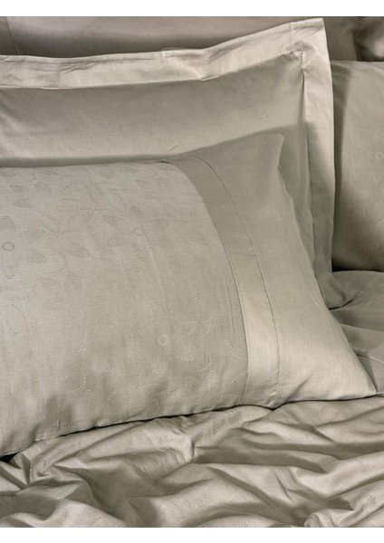 Çift Kişilik Jakarlı Saten Nev Takımı Demure Vizon modelleri