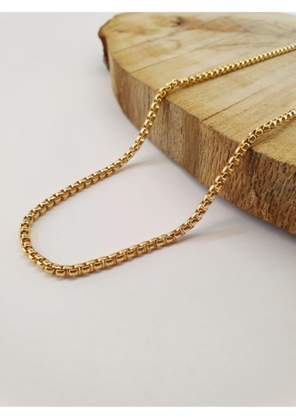 Altın Kaplama Zarif Arnavut Zincir Kolye, Şık ve Şeffaf Tasarım, Günlük ve Özel Kullanıma Uygun