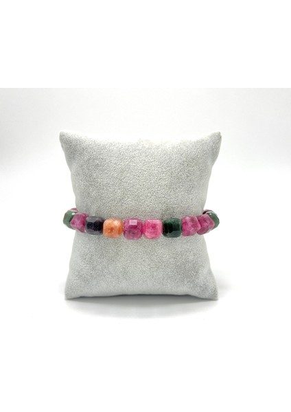 Renkli Turmalin Doğal Taş Bileklik, 8 Mm, Şık ve Enerjik Tasarım modelleri