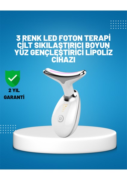 3 Modlu Boyun ve Yüz Bakım Cihazı – Ems, Temizleme, Sıcak Masaj ve Renkli Işık Terapi