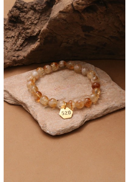 520 Sayı Sekanslı Sitrin Taşı Bileklik, Enerji ve Pozitiflik Için Şık Takı modelleri