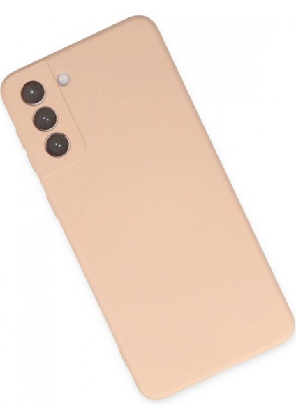 Samsung Galaxy S21 FE Kılıf Nano içi Kadife Silikon - Pudra modelleri