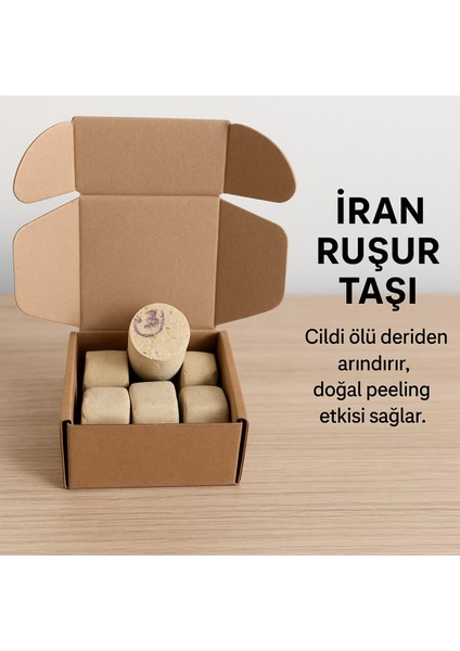 6 Adet Doğal Iran Ruşur Taşı, Yüz Temizleme ve Cilt Aydınlatma modelleri