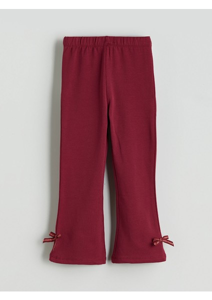 Yeni Sezon Beli Lastikli Ispanyol Paça Kız Çocuk Tayt