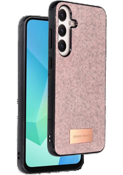 Samsung Galaxy A26 Bright Simli Kapak - Pembe