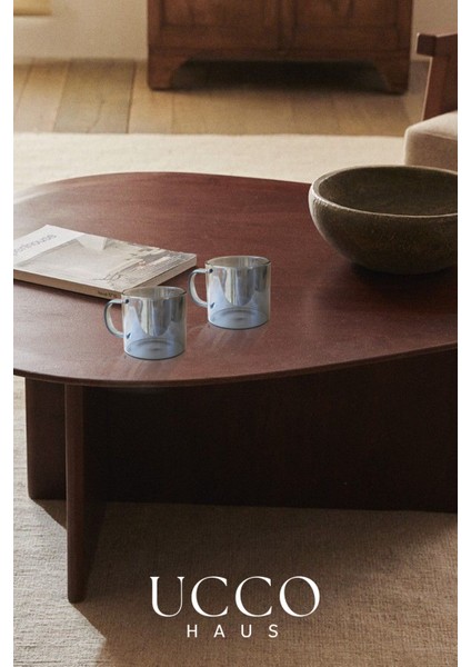 2 Adet 350 ml Işıltılı Cam Bardak Şık Modern Kupa Çay Su Meşrubat Kahve Bardağı Ofis Mutfak Fincan