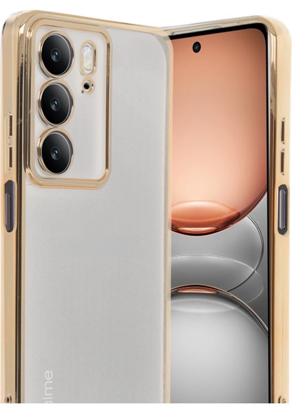 Ds-Derin Newface Realme C75 4g Kılıf Razer Lensli Silikon - Gold fiyatları